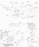 Blower HousingShrouds Exhaust System Diagram and Parts List for 20E214-0358-E1  Briggs and Stratton Engine